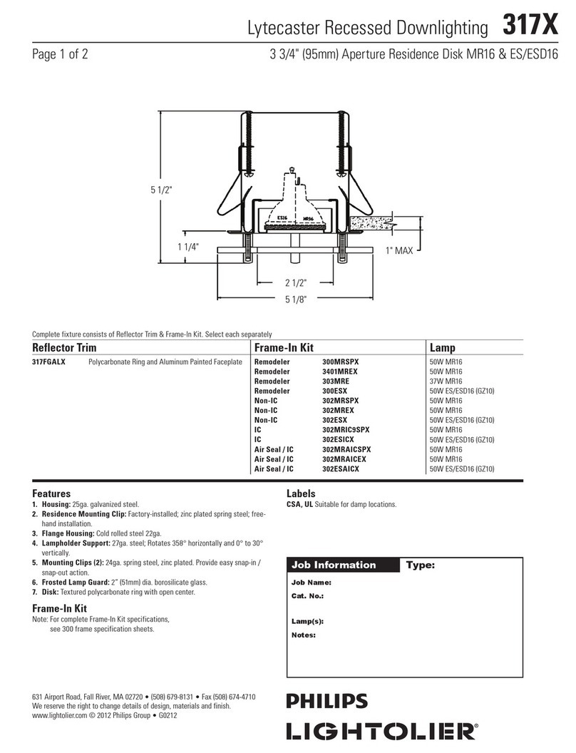 Lightolier Lytecaster 317X User manual