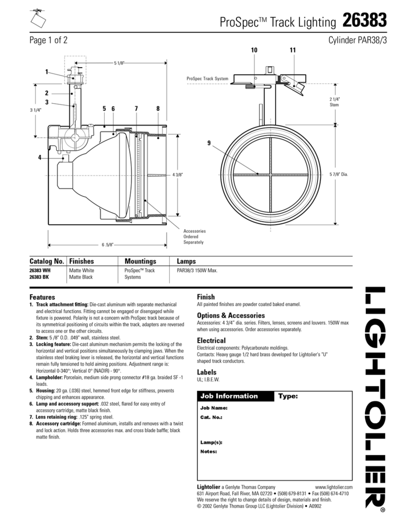 Lightolier ProSpec 26383 User manual