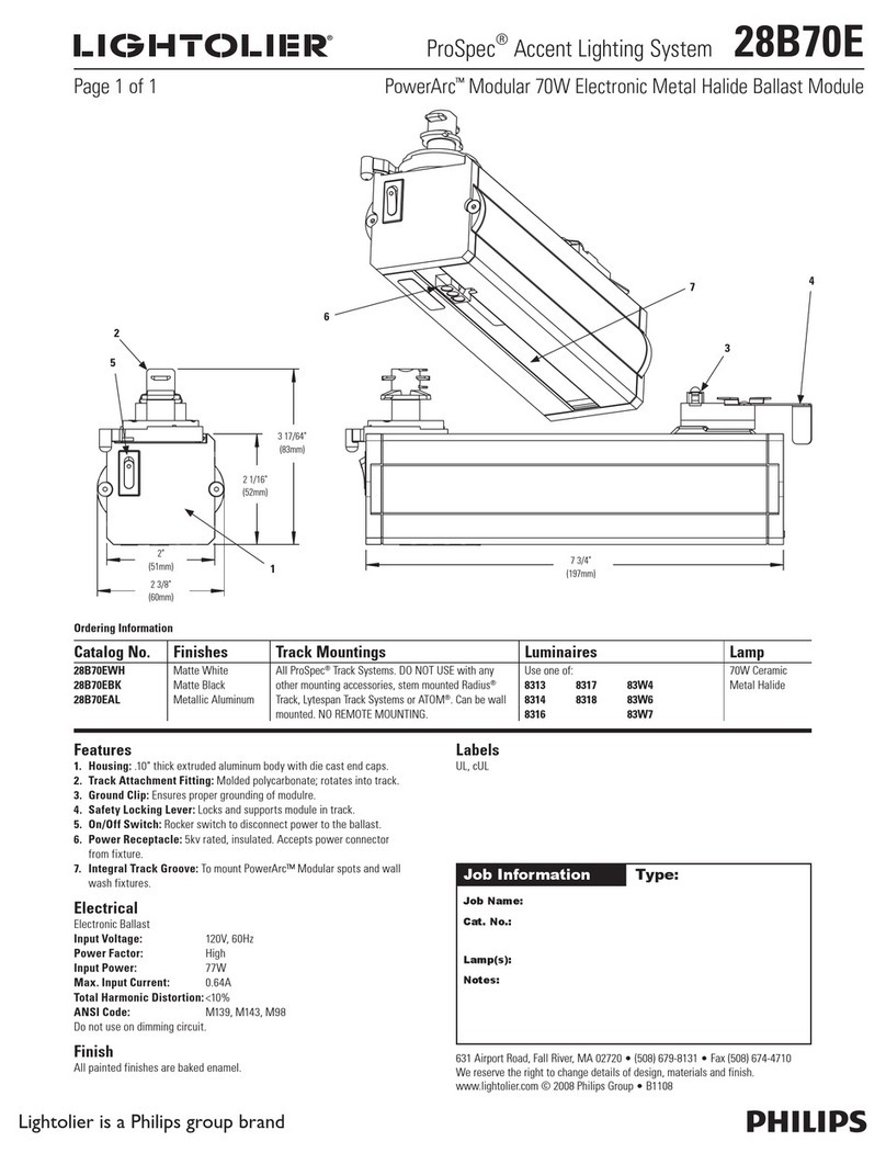 Lightolier ProSpec 28B70E User manual