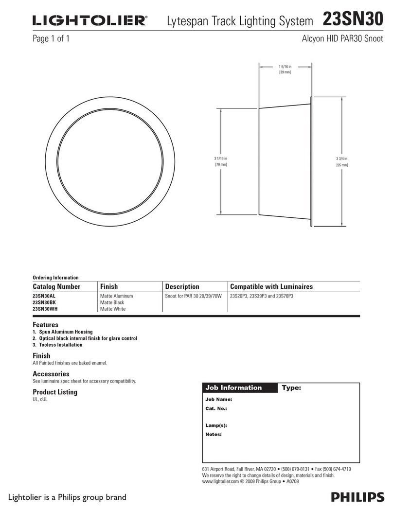Lightolier Lytespan 23SN30 User manual