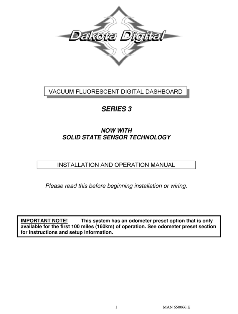 Dakota Digital 3 Series Installation and operation manual