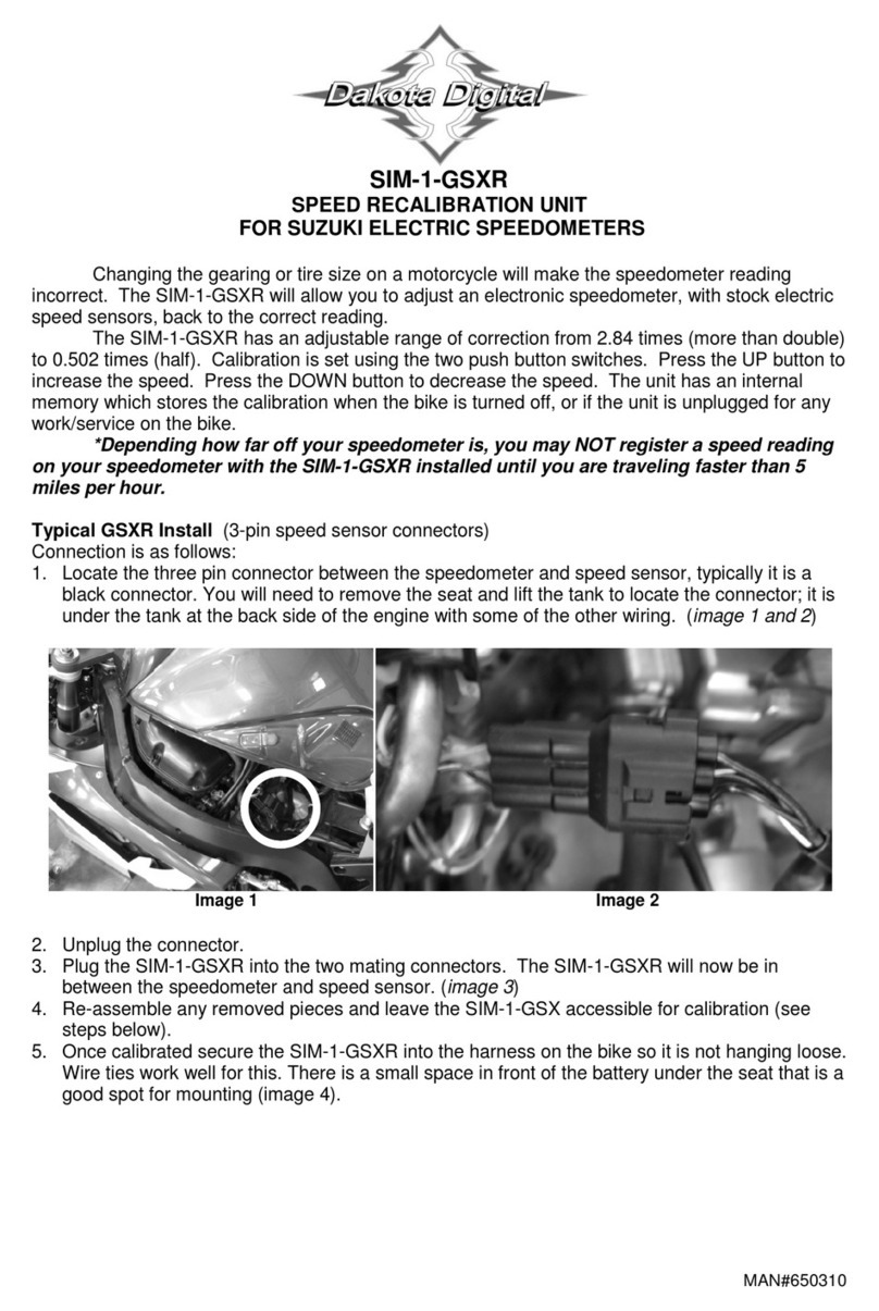 Dakota Digital SIM-1-GSXR manual