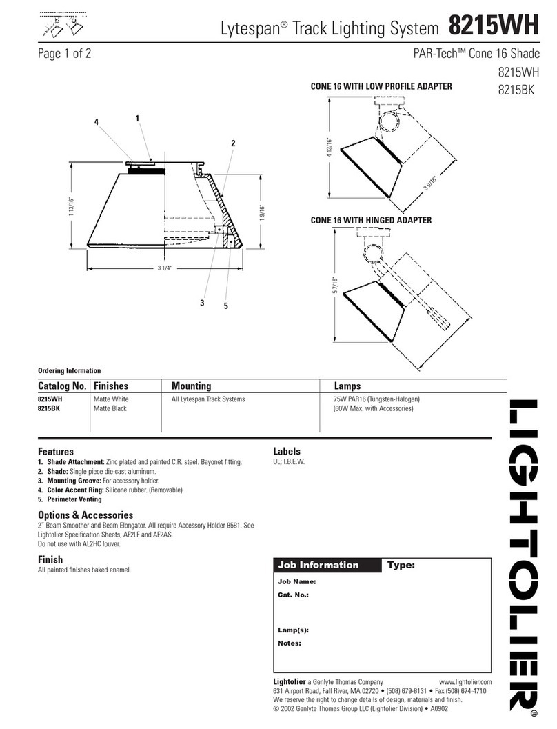 Lightolier Lytespan 8215WH specification