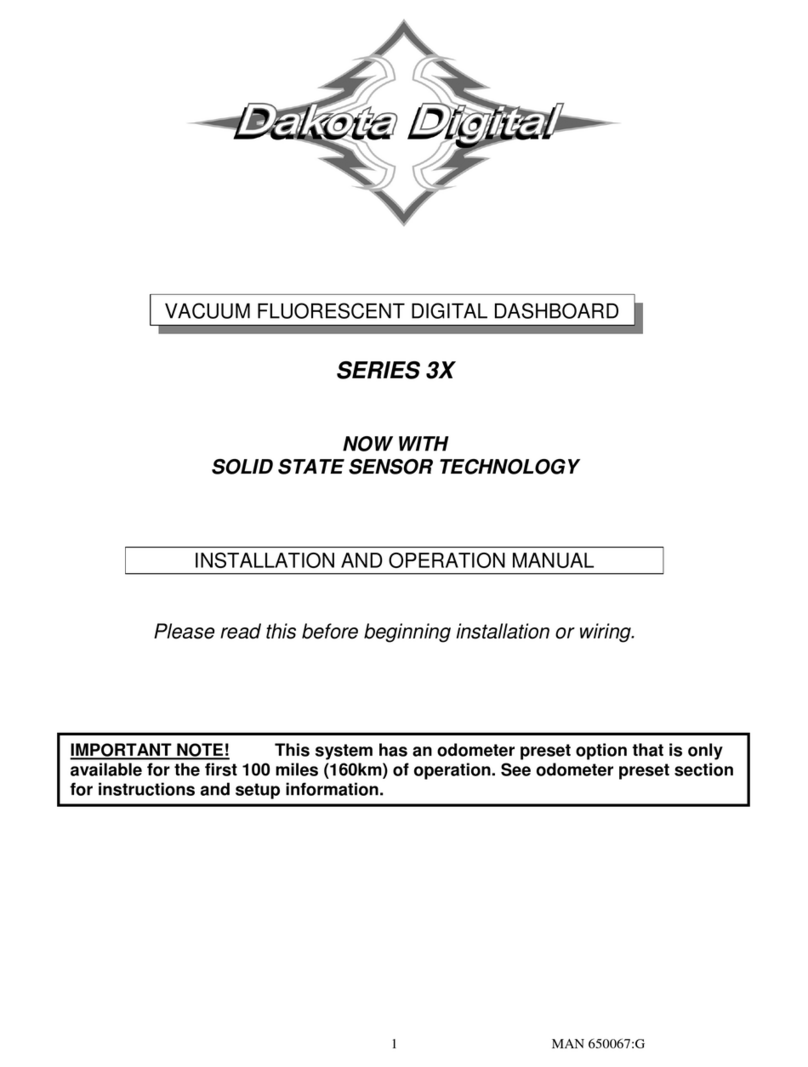 Dakota Digital 3X Series Installation and operation manual Dakota Digital 3X Series Installation and operation manual