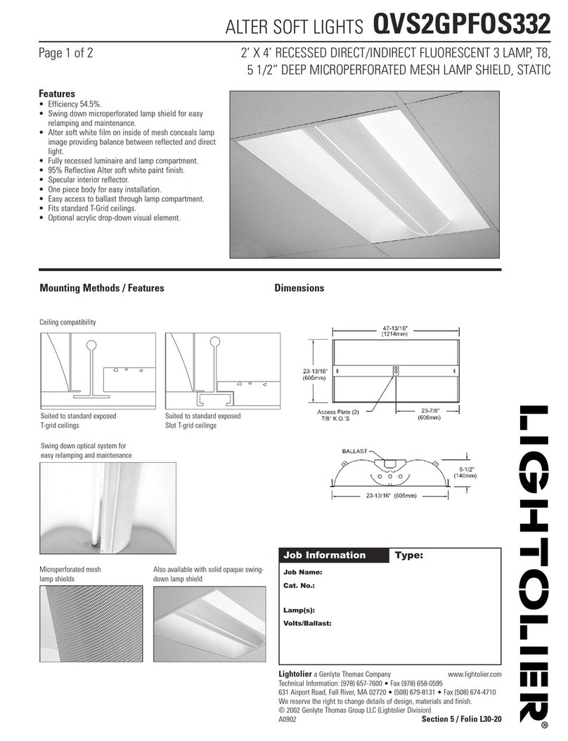 Lightolier QVS2GPFOS332 User manual