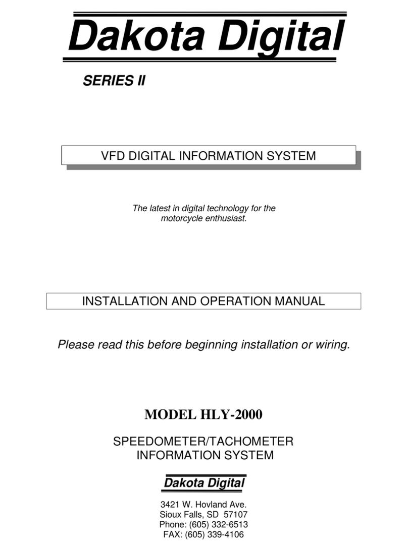 Dakota Digital HLY-2000 Installation and operation manual