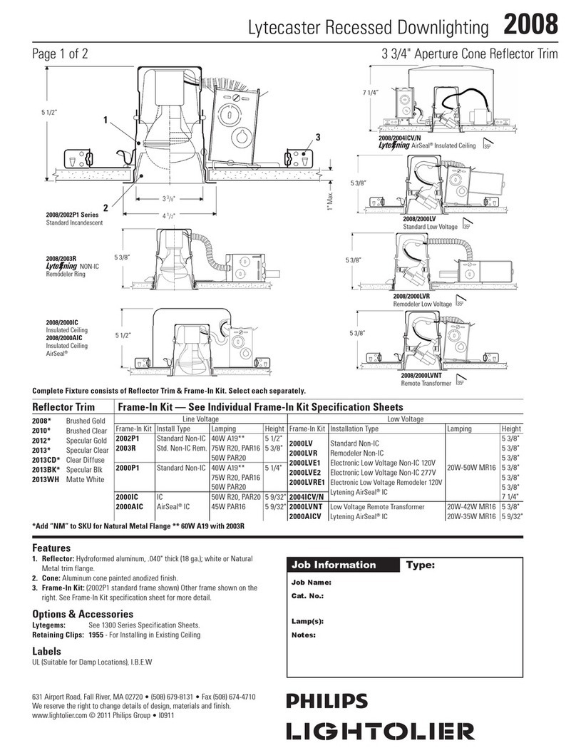Philips Lytecaster 2008 User manual