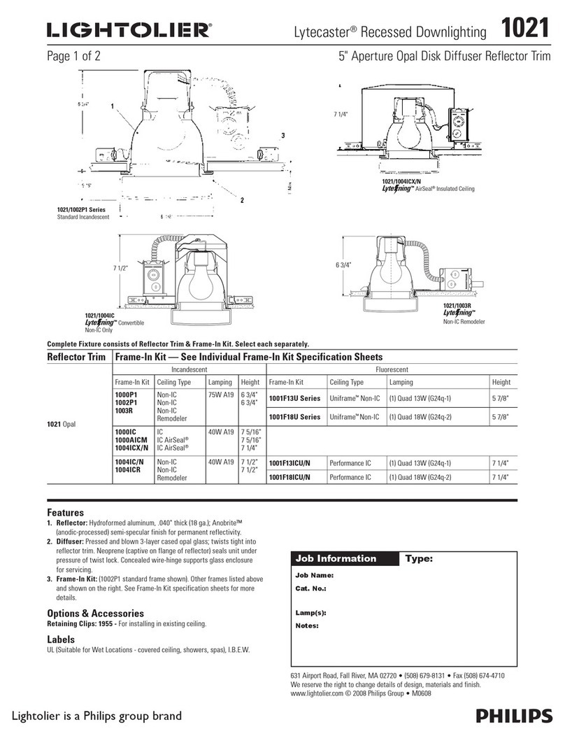 Philips Lytecaster 1021 specification