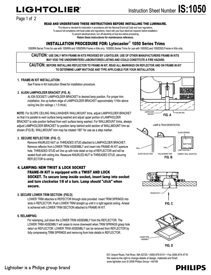 Philips Lytecaster 1050 Series User manual