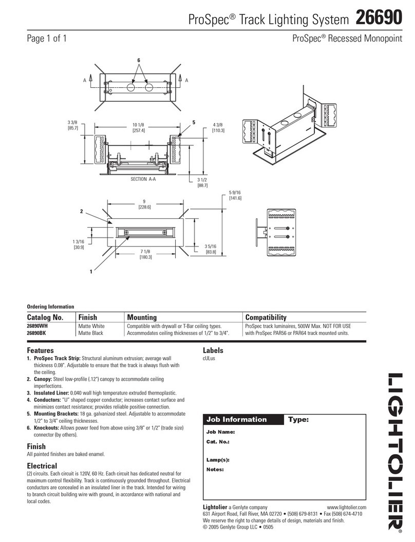 Lightolier ProSpec 26690 User manual