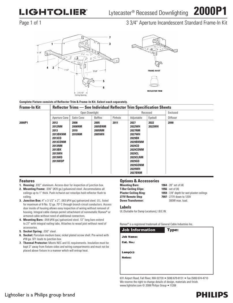 Philips Lytecaster 2000P1 specification