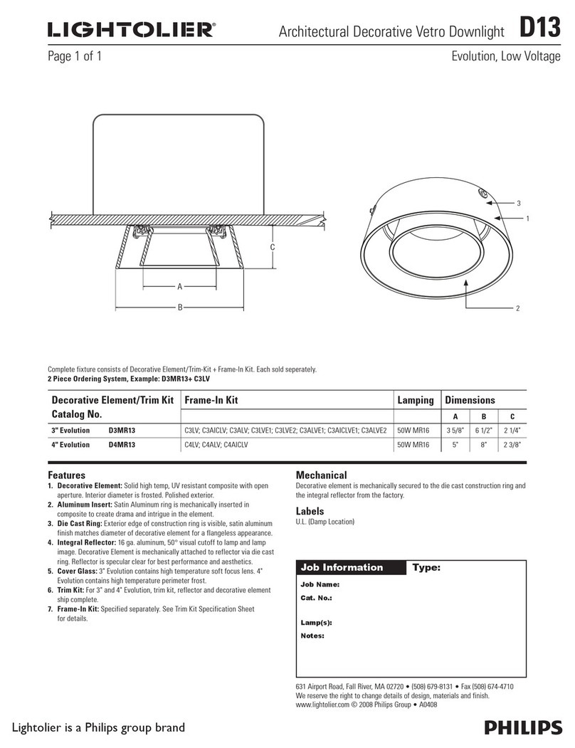 Lightolier D13 specification