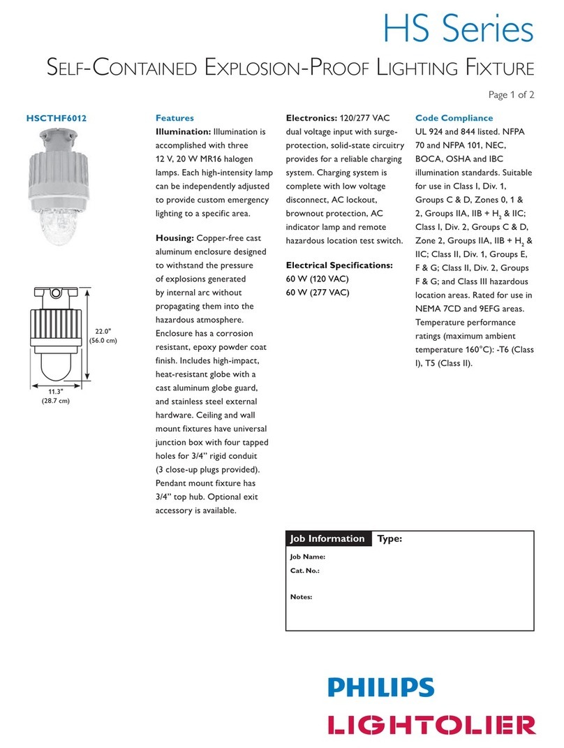 Lightolier HS Series User manual