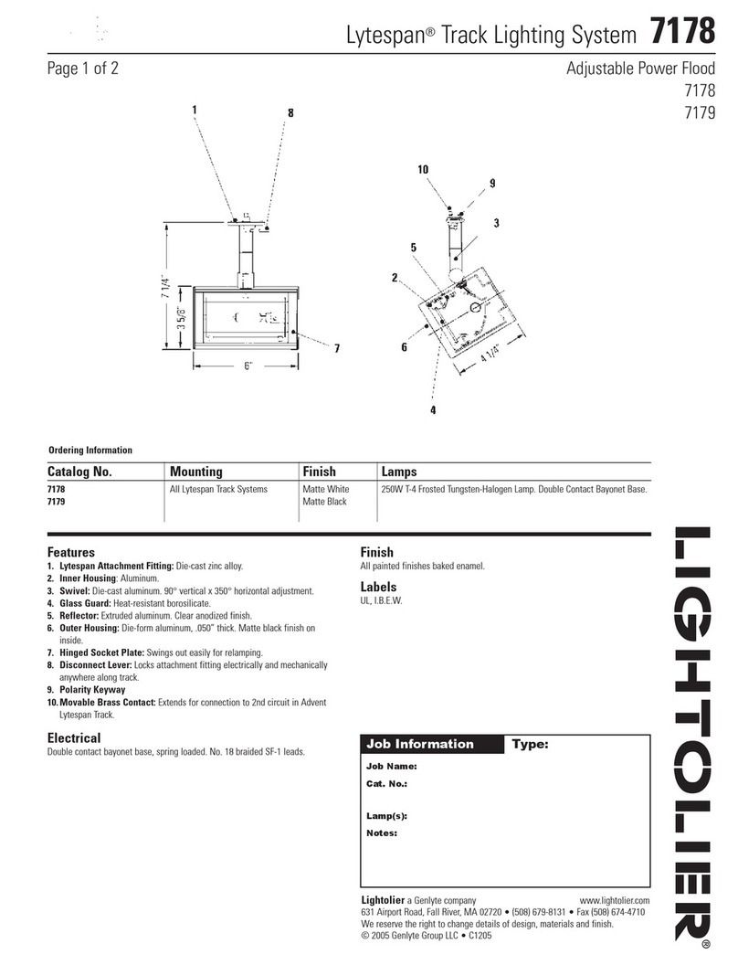Lightolier Lytespan 7178 User manual Lightolier Lytespan 7178 User manual