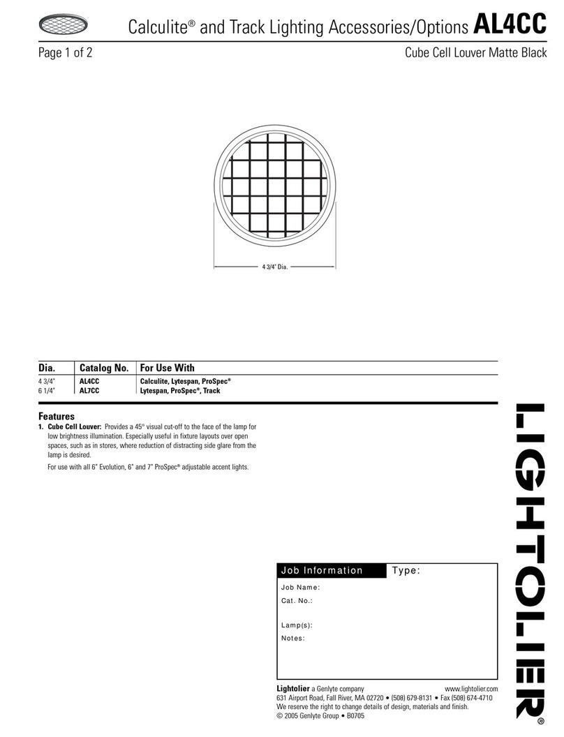 Lightolier Calculite AL4CC User manual