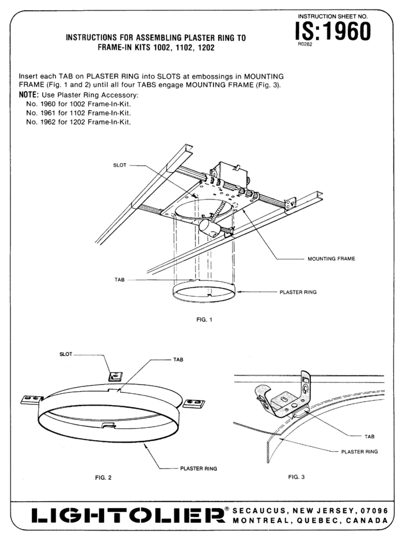 Lightolier 1002 User manual