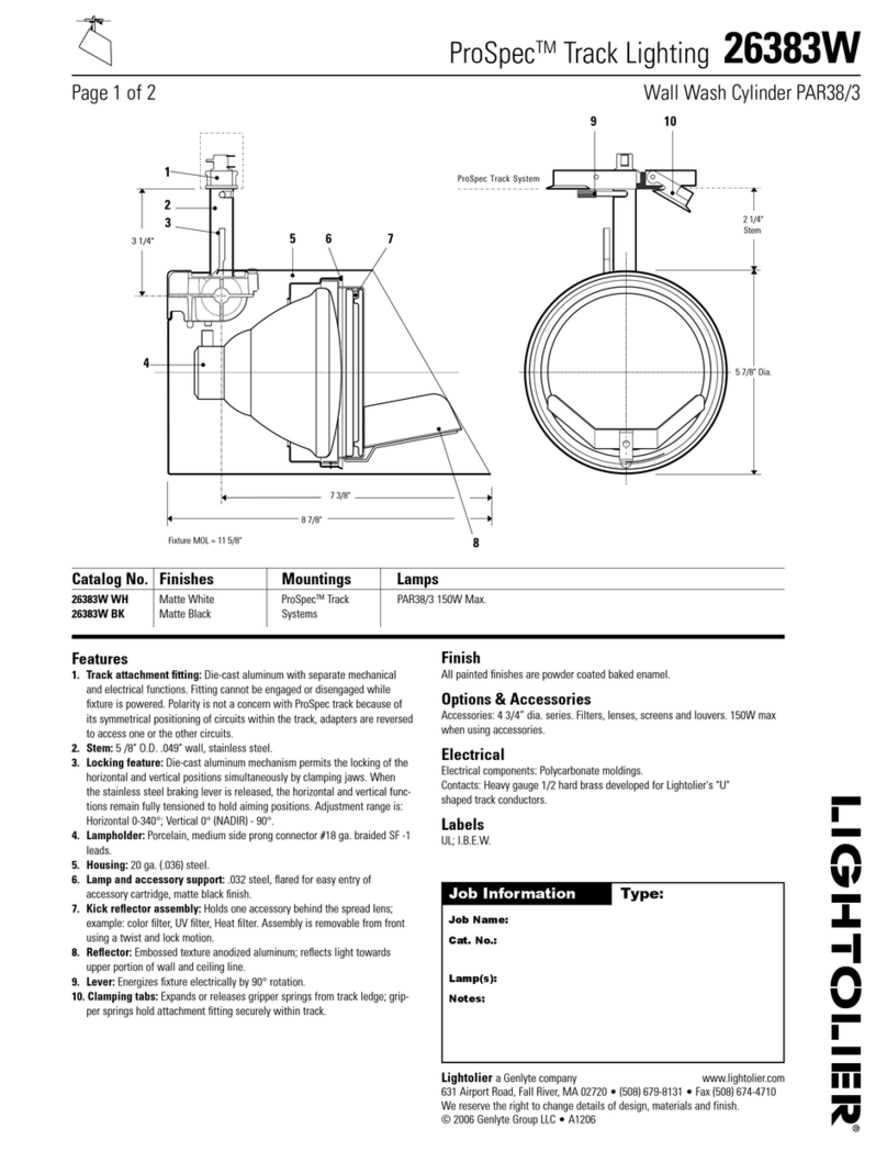 Lightolier ProSpec 26383W User manual