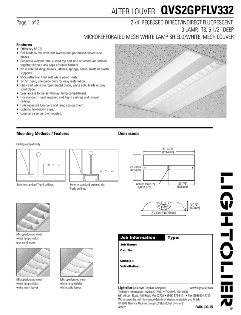 Lightolier QVS2GPFLV332 User manual