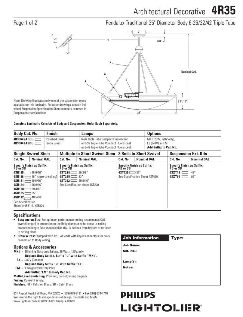 Lightolier 4R35 User manual