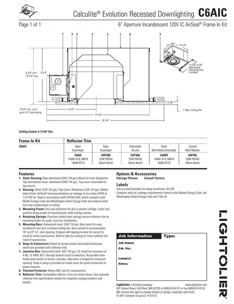 Lightolier Calculite C6AIC specification