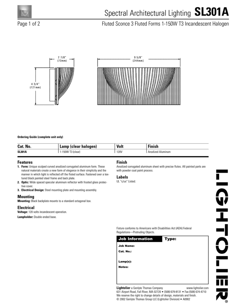 Lightolier SL301A User manual