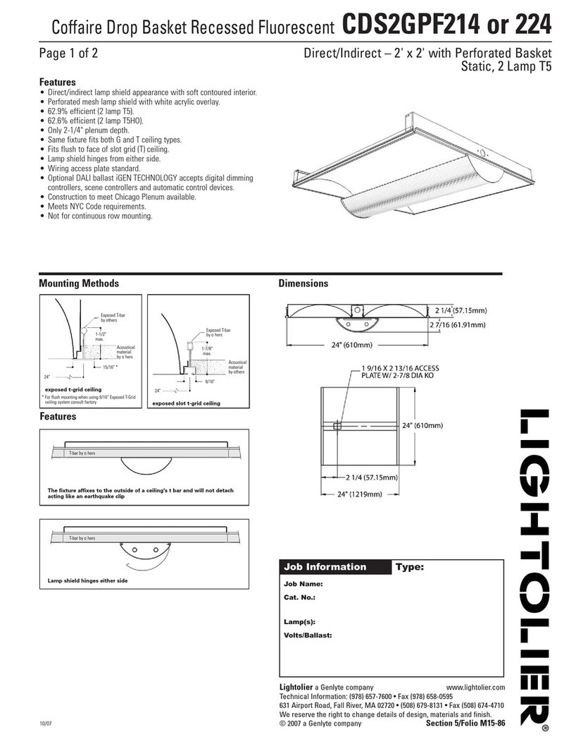 Lightolier CDS2GPF214 User manual