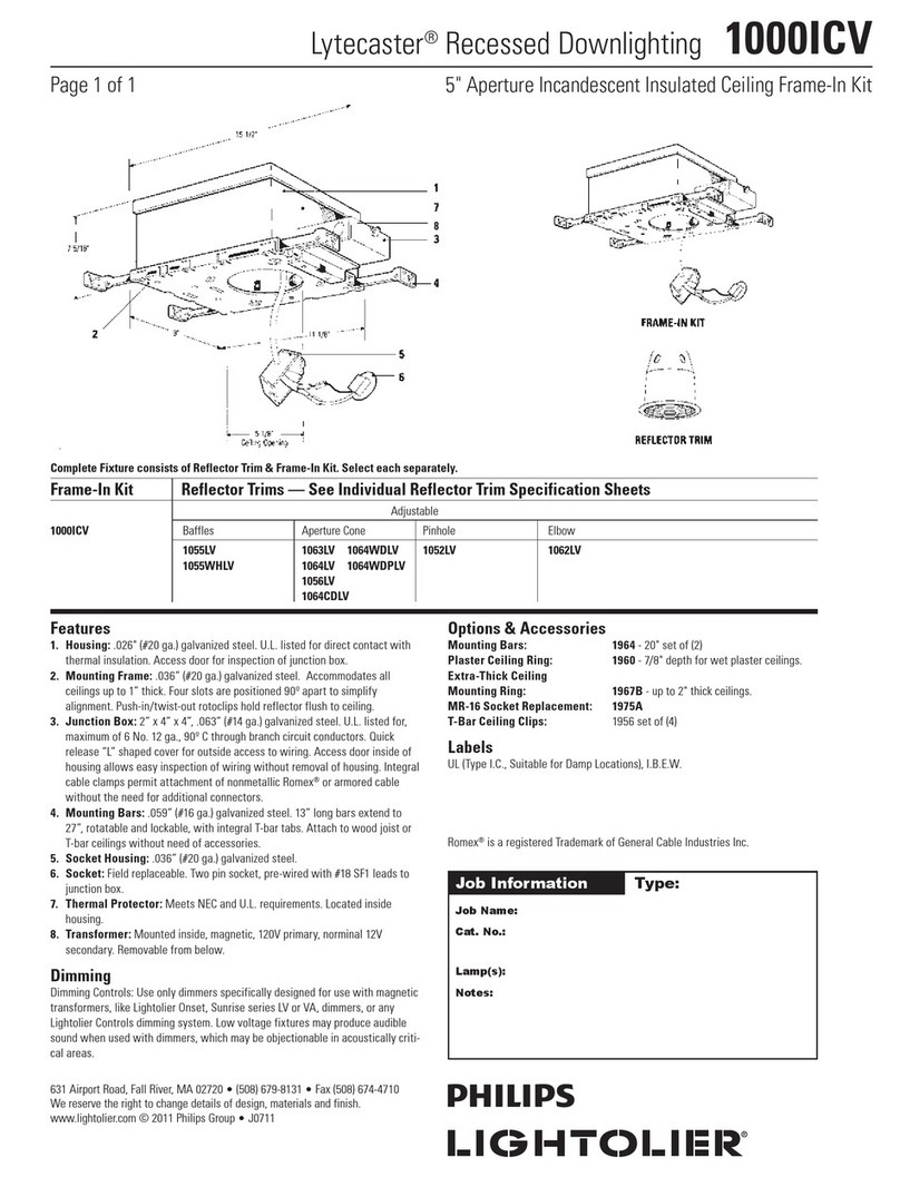 Philips Lytecaster 1000ICV User manual Philips Lytecaster 1000ICV User manual
