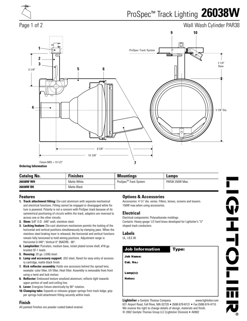 Lightolier ProSpec 26038W User manual