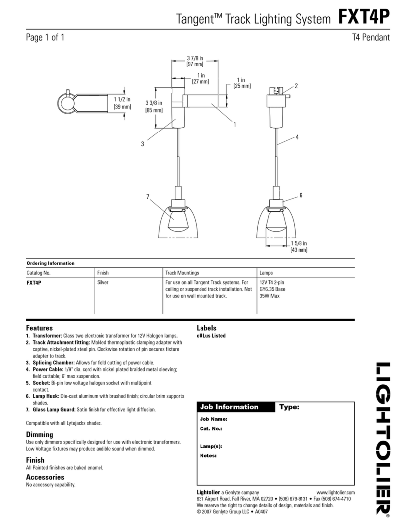 Lightolier Tangent FXT4P User manual