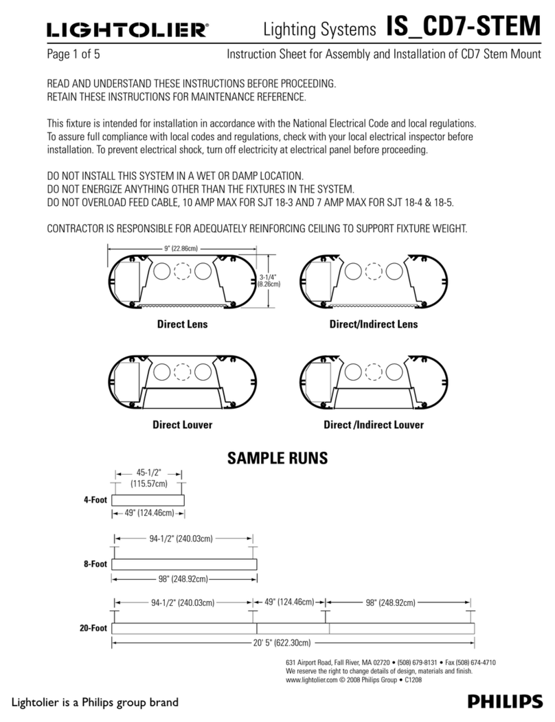 Lightolier IS_CD7-STEM Instruction Manual Lightolier IS_CD7-STEM Instruction Manual