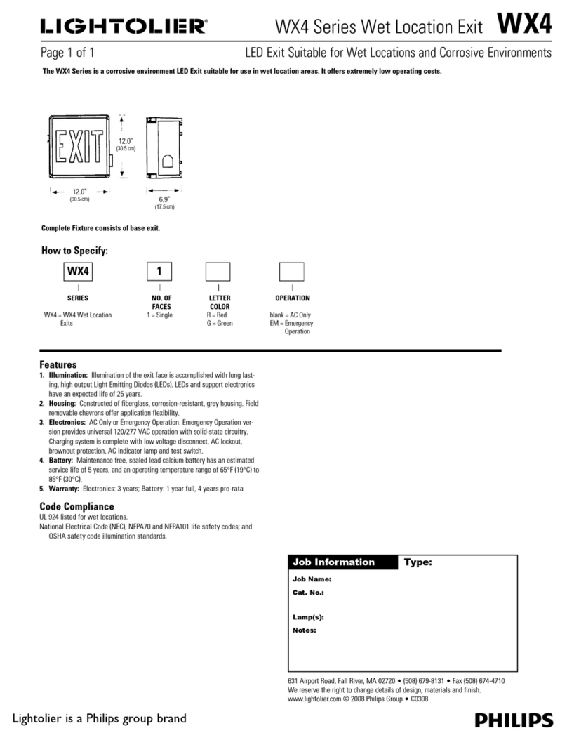 Lightolier WX4 User manual