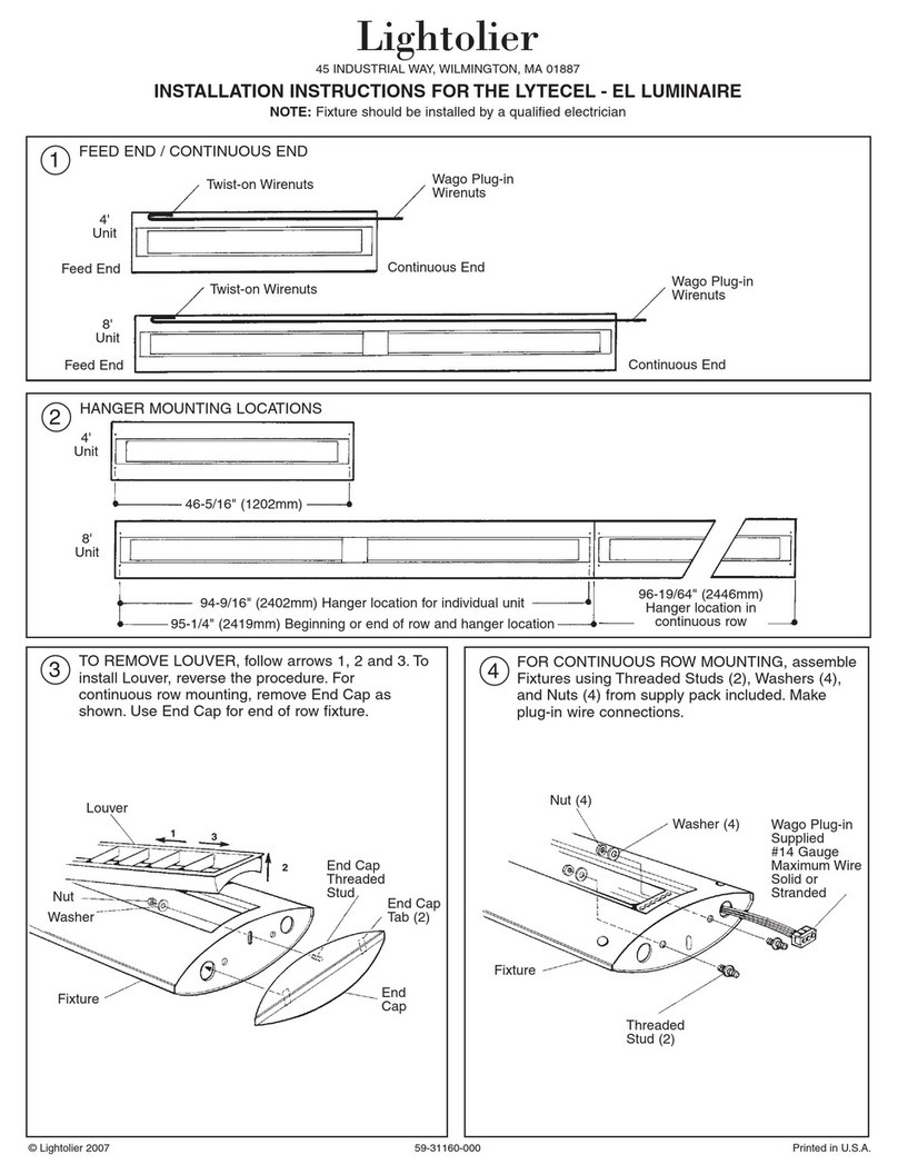 Lightolier LYTECEL - EL LUMINAIRE User manual
