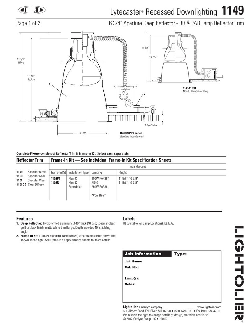 Lightolier Lytecaster 1149 specification