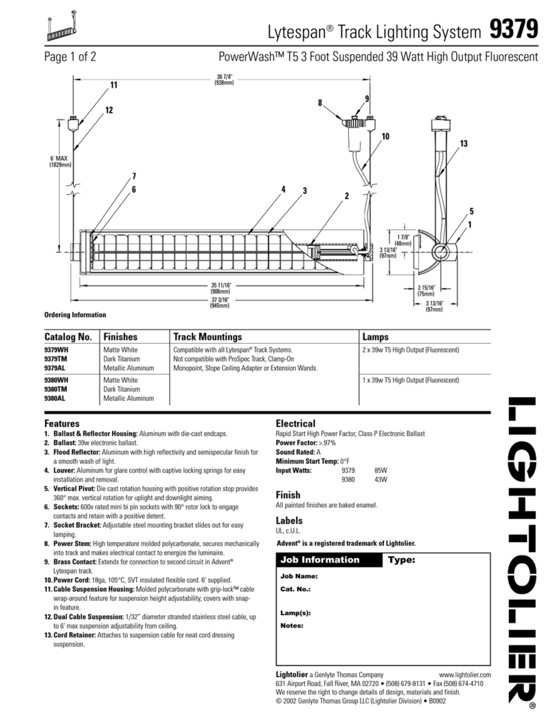 Lightolier Lytespan 9379 specification