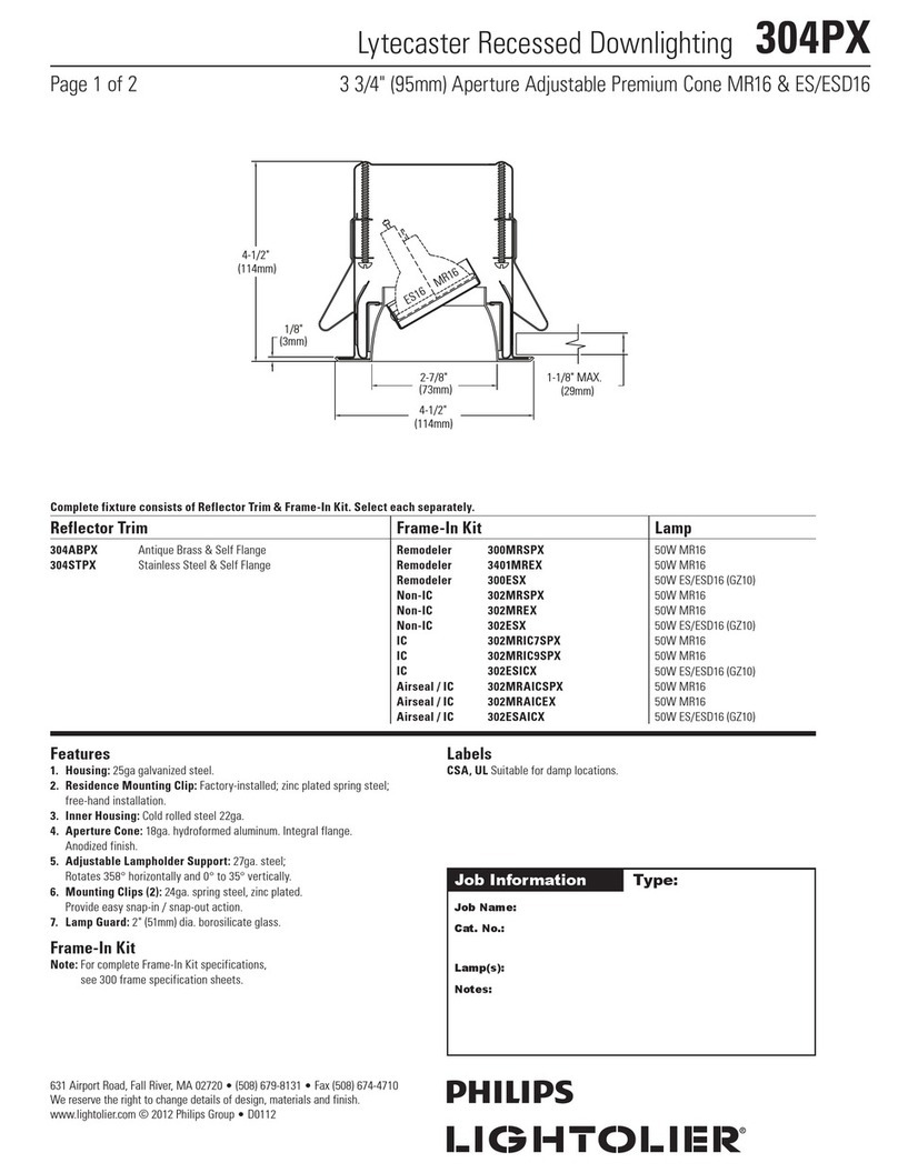 Lightolier Lytecaster 304PX User manual