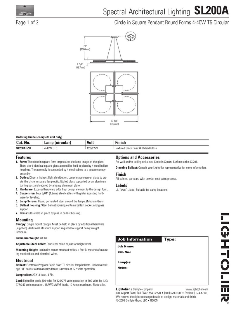 Lightolier SL200A User manual