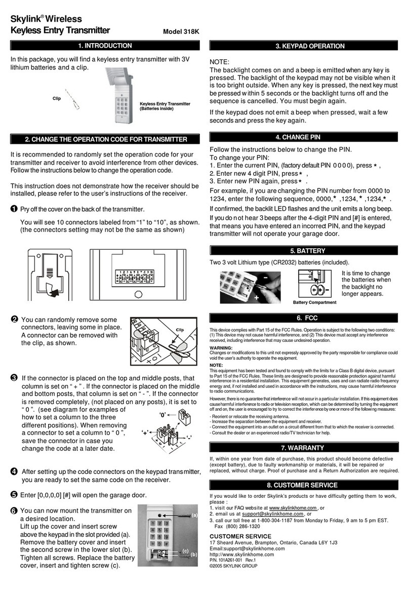 SkyLink 318K user manual