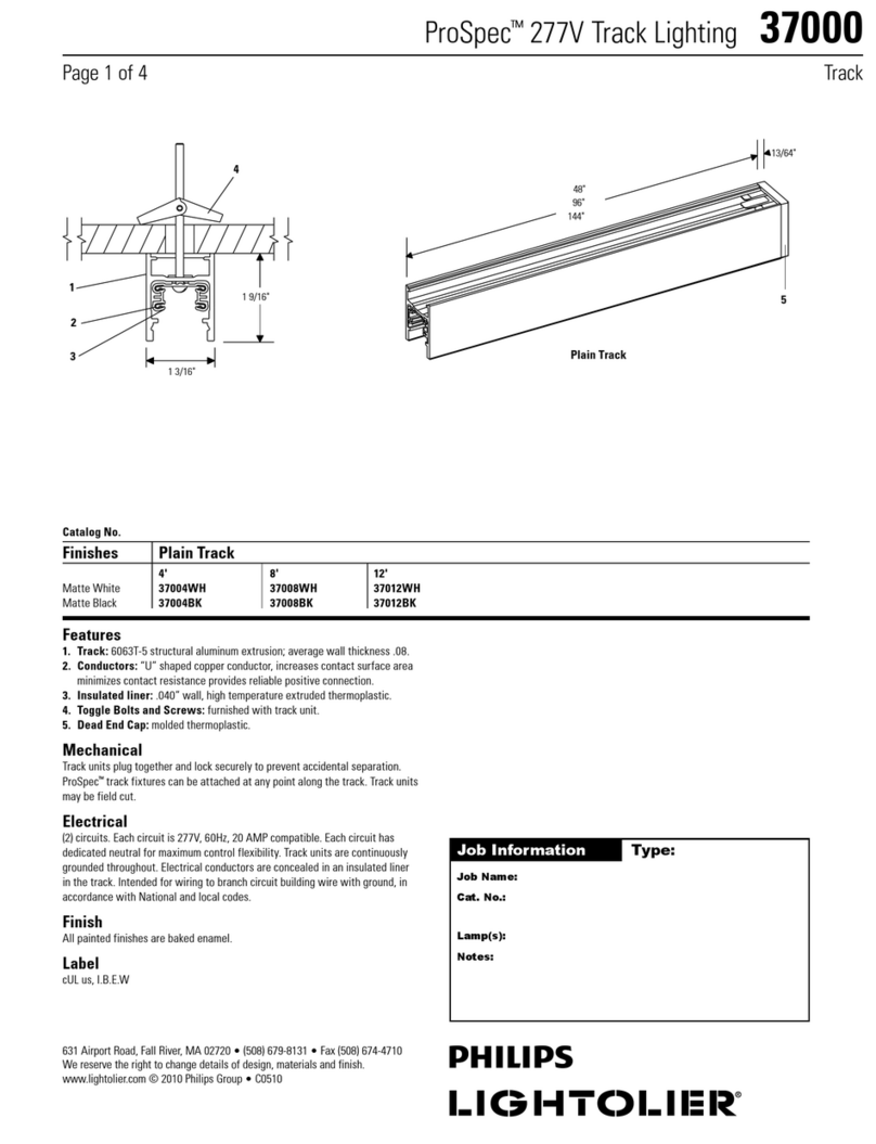Lightolier ProSpec 37000 User manual Lightolier ProSpec 37000 User manual