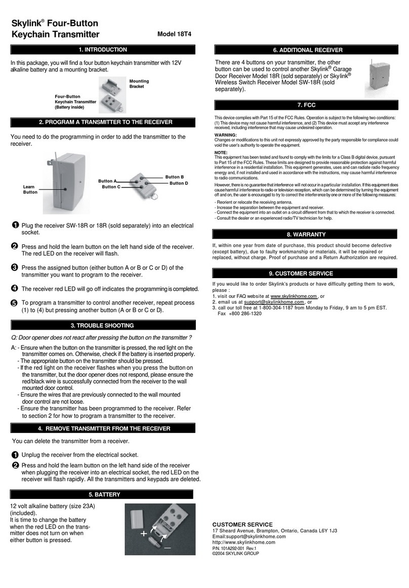 SkyLink 18T4 User manual SkyLink 18T4 User manual