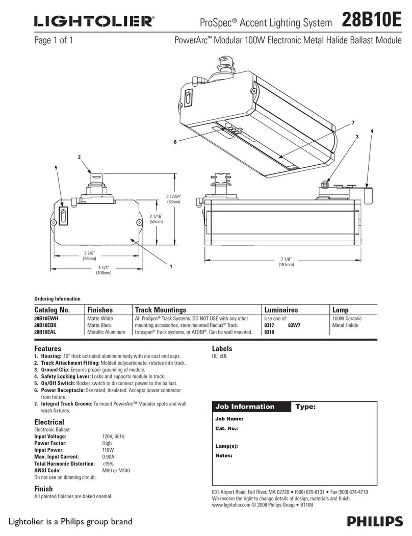 Lightolier ProSpec 28B10E User manual