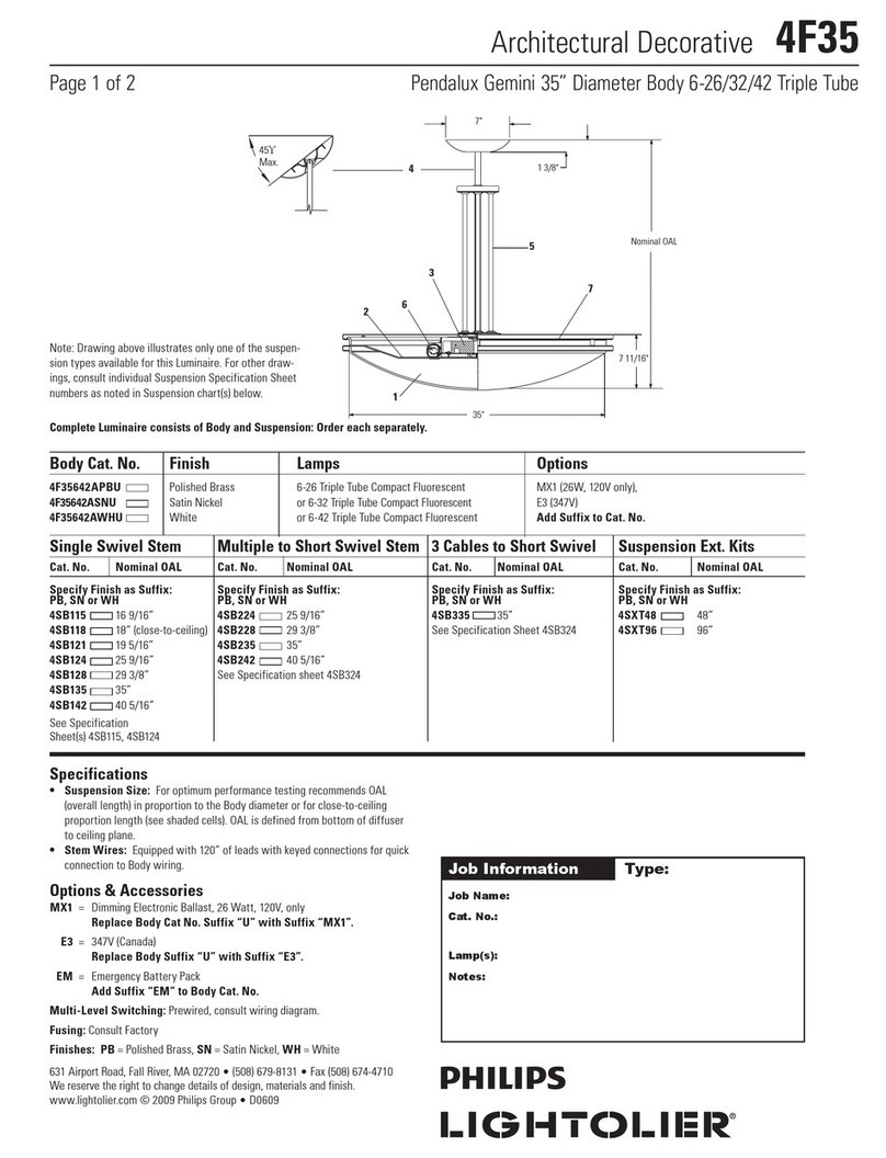 Lightolier 4F35 User manual Lightolier 4F35 User manual