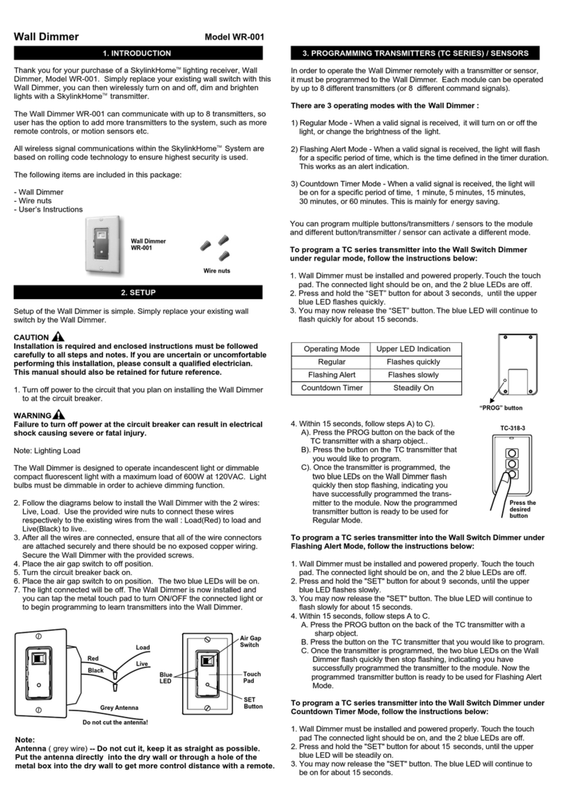 SkyLink WR-001 user manual