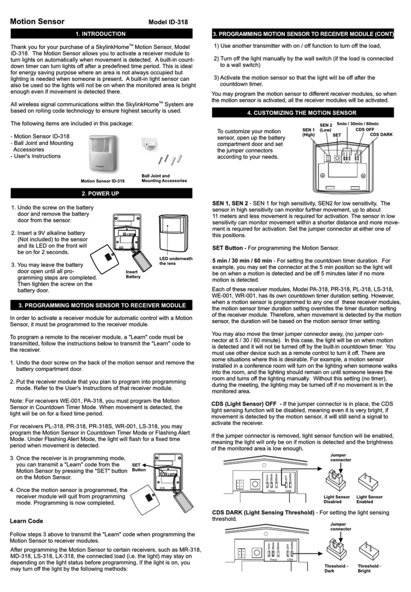 SkyLink ID-318 user manual SkyLink ID-318 user manual
