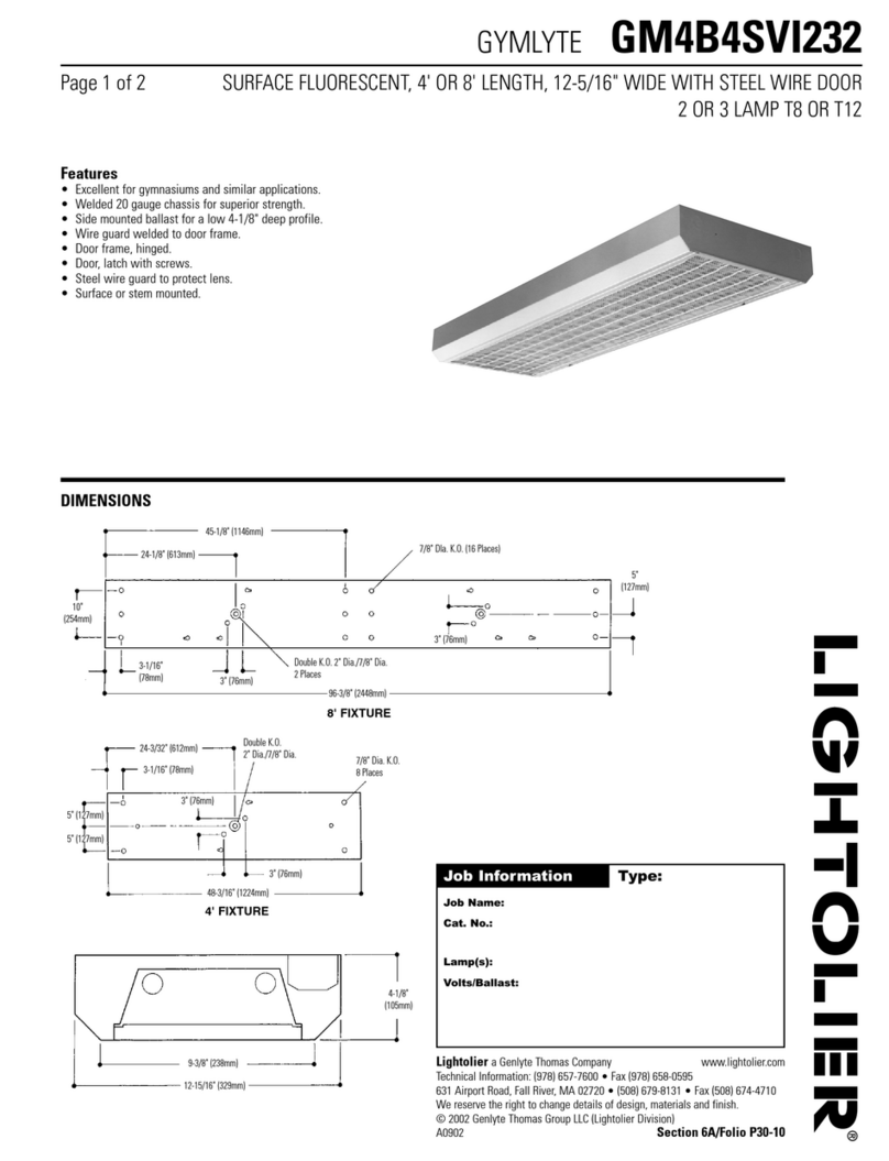 Lightolier GYMLYTE GM4B4SVI232 User manual