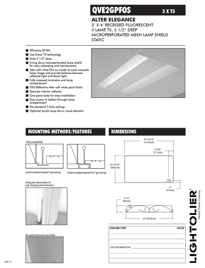 Lightolier QVE2GPFOS User manual