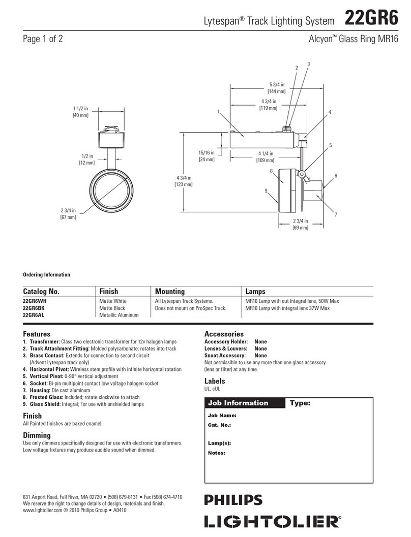 Lightolier Lytespan 22GR6 specification