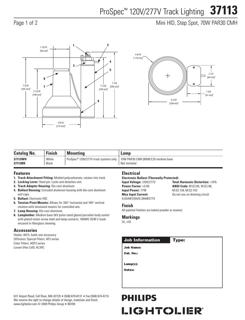 Lightolier ProSpec 37113 User manual
