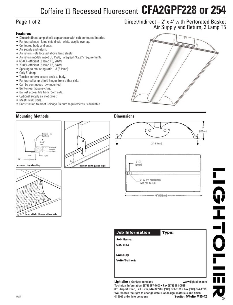 Lightolier CFA2GPF228 User manual