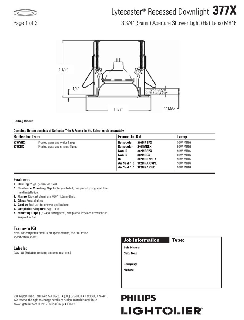 Lightolier Lytecaster 377X User manual