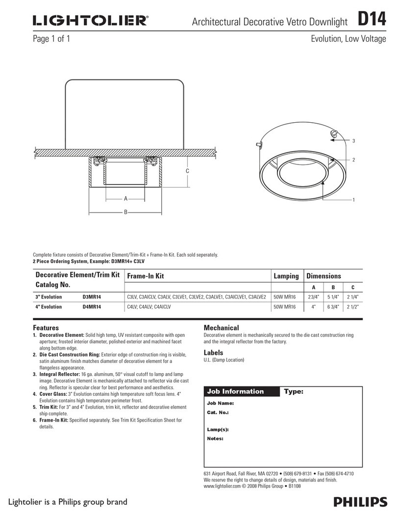Lightolier D14 User manual Lightolier D14 User manual